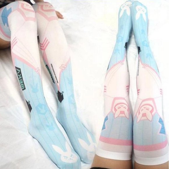 MEKA Stockings | D.Va Knee High Socks for Girls - Picture 1 of 3